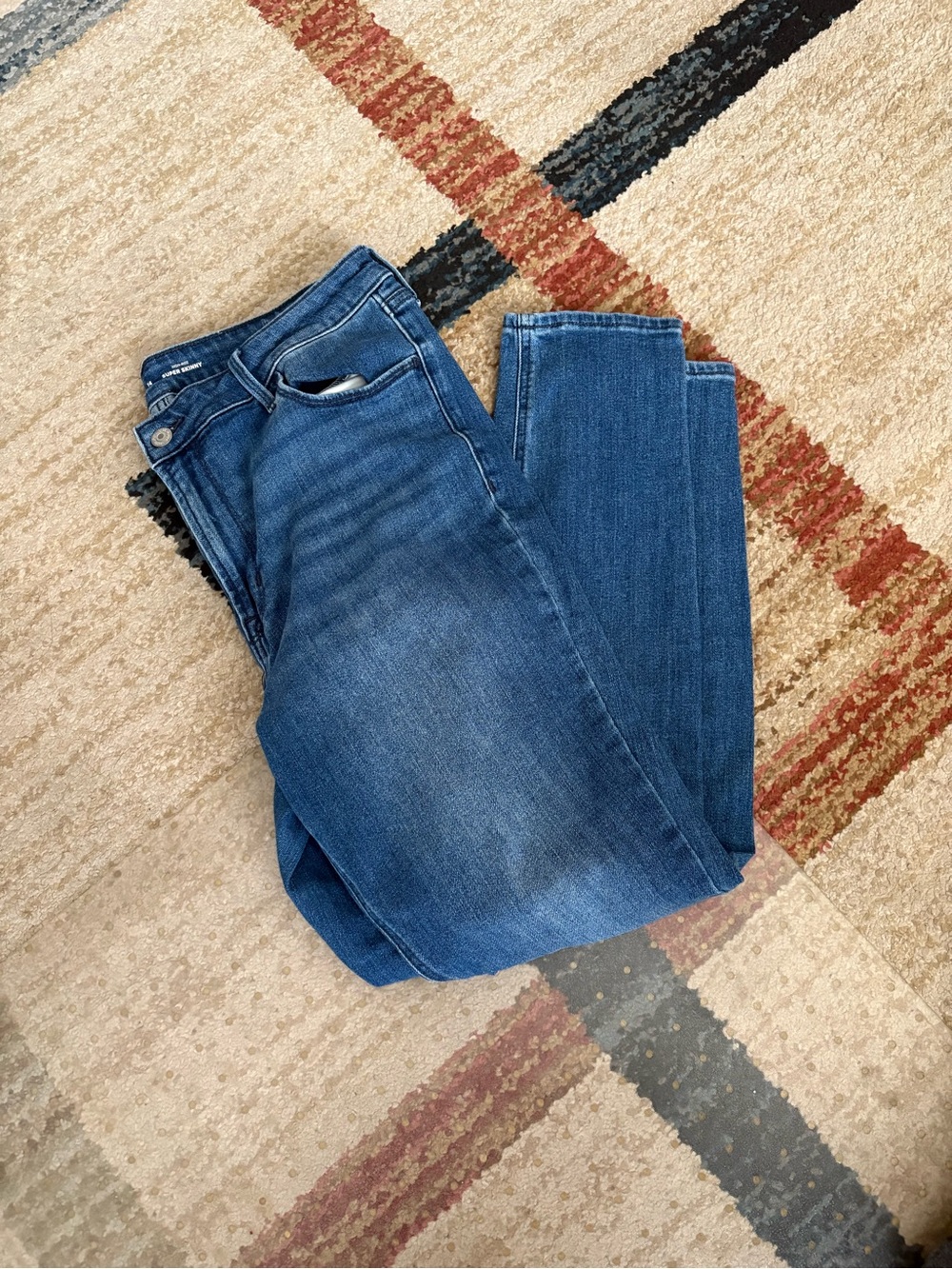 Old Navy Blue High-Rise Super Skinny Jeans